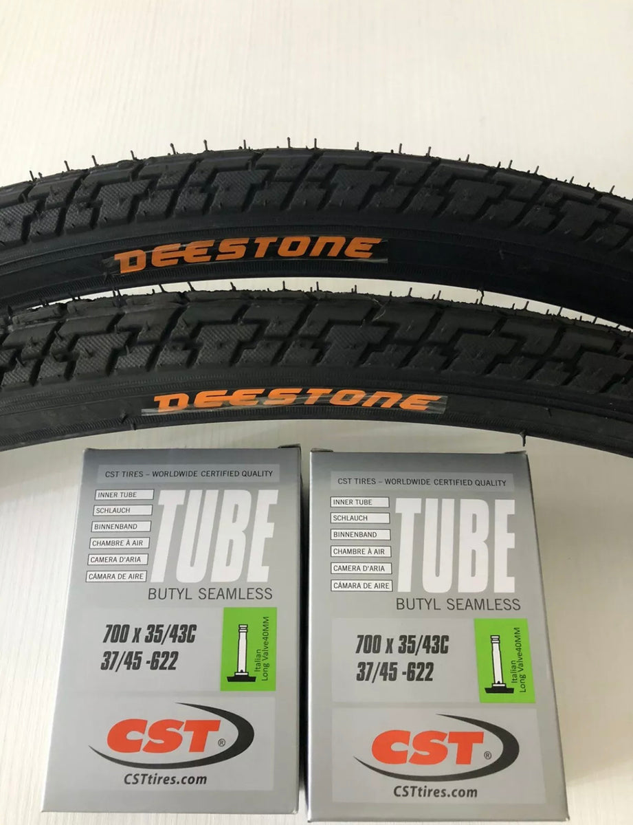 2 Copertoni Citybike 700x35c +Camere Per Bici 28" Gomme Trekking Bike