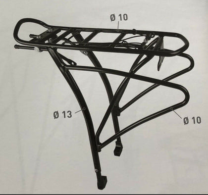 PORTAPACCHI POSTERIORE PER BICI BICLETTE BIKE MTB 24 - 26 - 28 LUSSO Alluminio