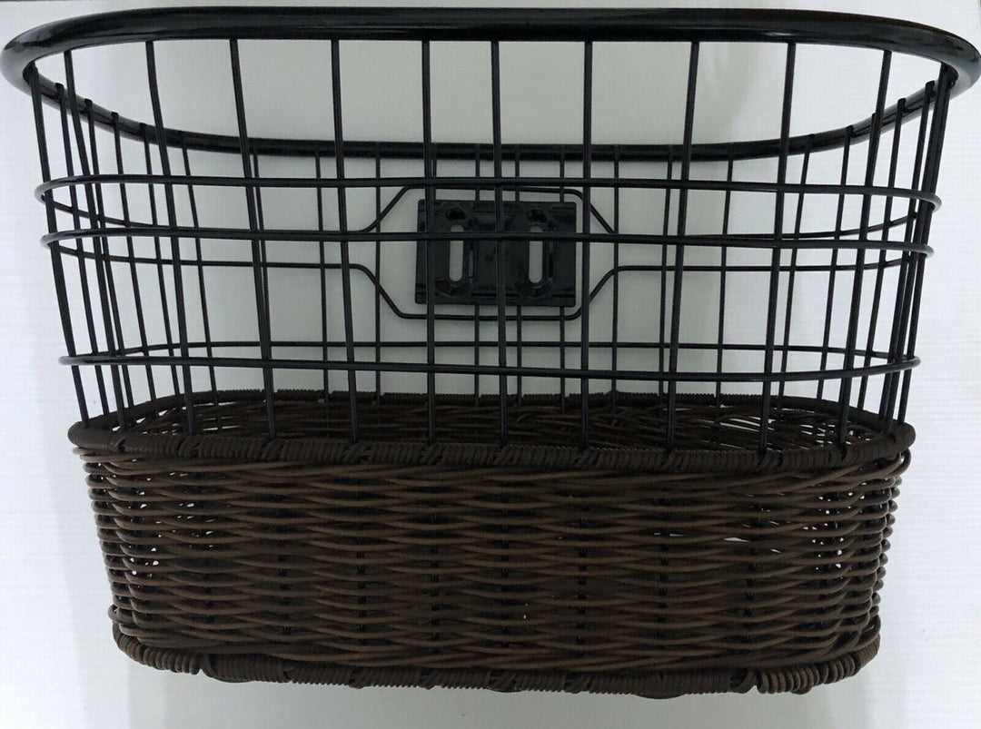 Ciclismo R City Cestino Anteriore Ovale Nero Con Ganci Attacco Manubrio Bici Olanda Elettrica - Foto 6