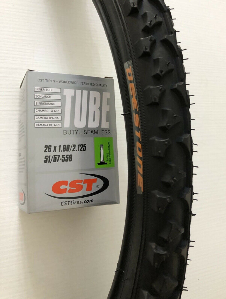 2 COPERTONI 26 X 1.95 CAMERE PNEUMATICI STRADALI 50-559 GOMME SLICK 26 Mtb 82863041 - Foto 4