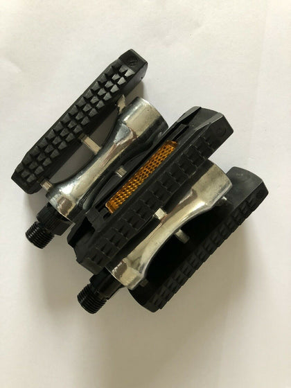 COPPIA PEDALI LUSSO ALLUMINIO BICI BICICLETTA RIFRANGENTI ANTISCIVOLO