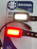 KIT LUCE BUCHEL ANTERIORE POSTERIORE LED RICARICABILE USB BICI BICICLETTA
